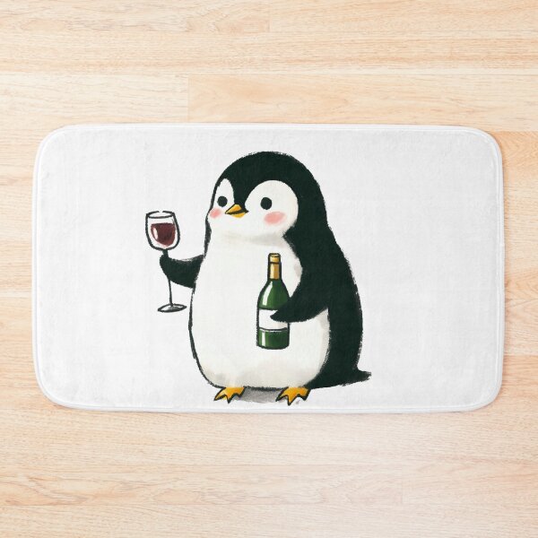 Artikelvorschau, Pinguin mit Wein entworfen und verkauft von Rinohana.