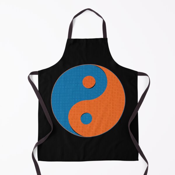 Item preview, Yin Yang symbol design in orange and blue mosaic pattern designed and sold by DaveDanchuk.