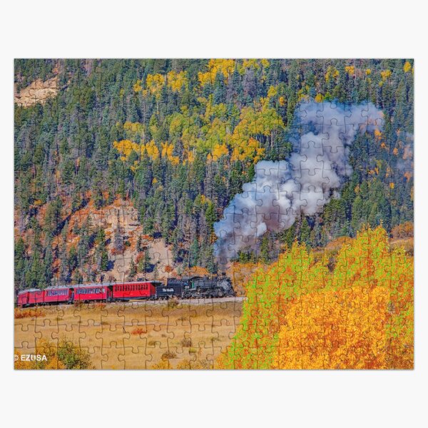 Item preview, “All Aboard” For The 1,000 Piece Jigsaw Puzzle Challenge ~ Comes In A Metal Gift/Storage Box. Also, It's “TIME” To Check Out The Matching 10.25” Wall Clock. designed and sold by MoreEZUSA-Here.
