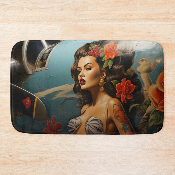Item preview, Woman on the Nose - WW2 Bomber nose art -re imagined designed and sold by shakespeare1212.