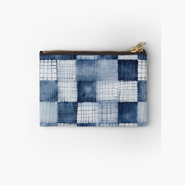 Item preview, Shibori Indigo Mudcloth Quilt Patchwork Pattern No5 designed and sold by Atomura.