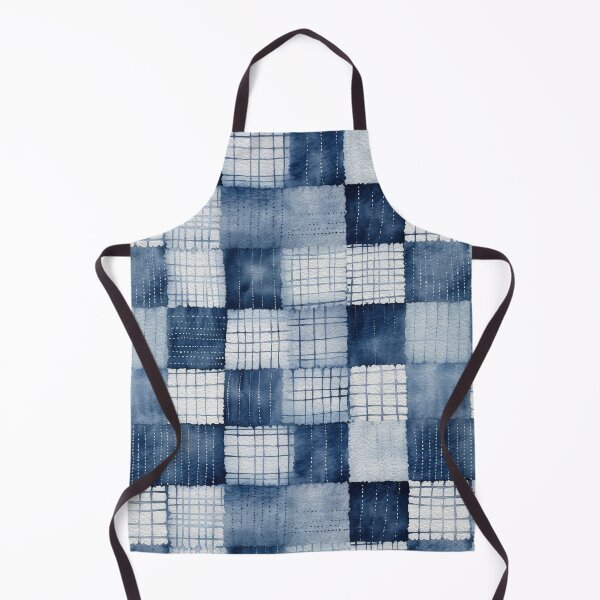 Item preview, Shibori Indigo Mudcloth Quilt Patchwork Pattern No5 designed and sold by Atomura.