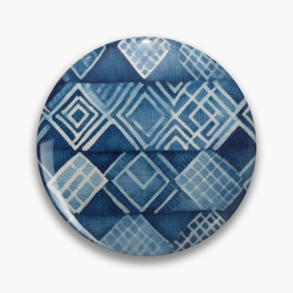 Item preview, Shibori Indigo Mudcloth Quilt Patchwork Pattern No6 designed and sold by Atomura.