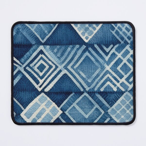 Item preview, Shibori Indigo Mudcloth Quilt Patchwork Pattern No6 designed and sold by Atomura.