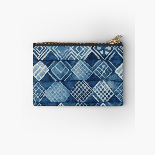 Item preview, Shibori Indigo Mudcloth Quilt Patchwork Pattern No6 designed and sold by Atomura.