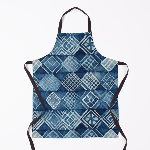 Item preview, Shibori Indigo Mudcloth Quilt Patchwork Pattern No6 designed and sold by Atomura.