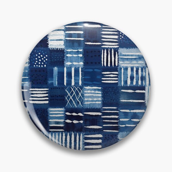 Item preview, Shibori Indigo Mudcloth Quilt Patchwork Pattern No7 designed and sold by Atomura.