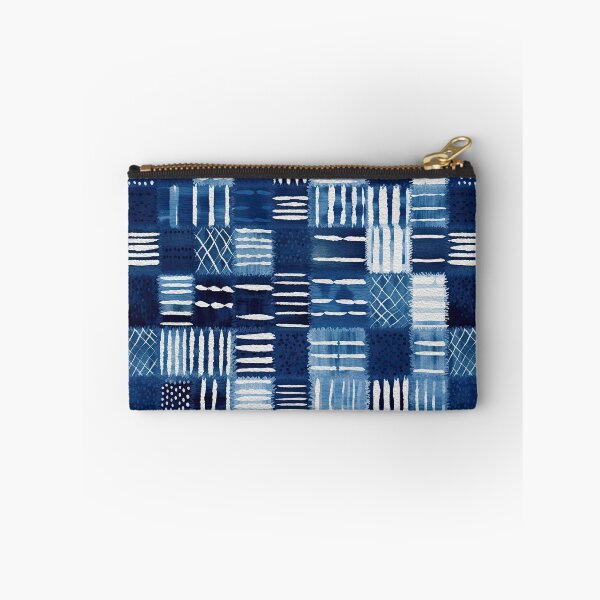 Item preview, Shibori Indigo Mudcloth Quilt Patchwork Pattern No7 designed and sold by Atomura.