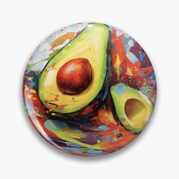 Item preview, Colorful avocado painting designed and sold by inkArtistryfine.