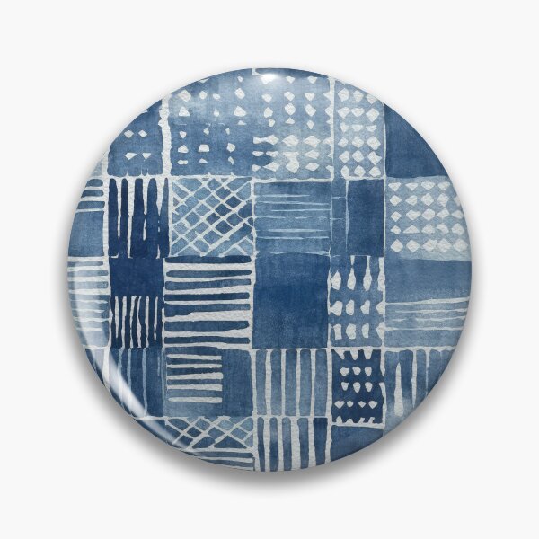 Item preview, Shibori Indigo Mudcloth Quilt Patchwork Pattern No8 designed and sold by Atomura.