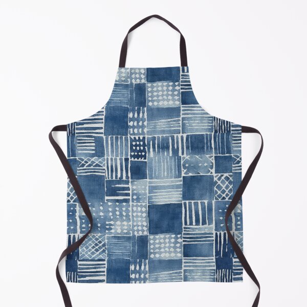 Item preview, Shibori Indigo Mudcloth Quilt Patchwork Pattern No8 designed and sold by Atomura.