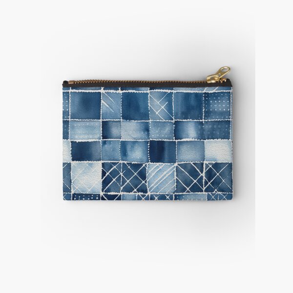Item preview, Shibori Indigo Mudcloth Quilt Patchwork Pattern No9 designed and sold by Atomura.