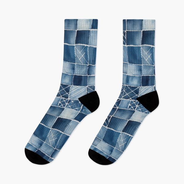 Item preview, Shibori Indigo Mudcloth Quilt Patchwork Pattern No9 designed and sold by Atomura.