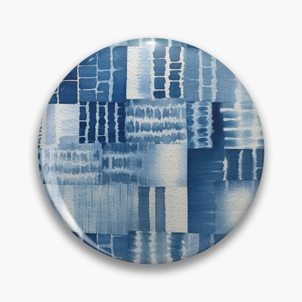 Item preview, Shibori Indigo Mudcloth Quilt Patchwork Pattern No10 designed and sold by Atomura.