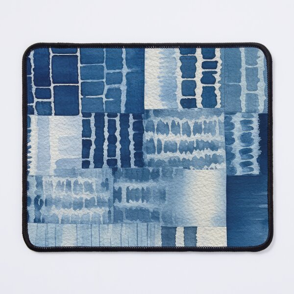 Item preview, Shibori Indigo Mudcloth Quilt Patchwork Pattern No10 designed and sold by Atomura.