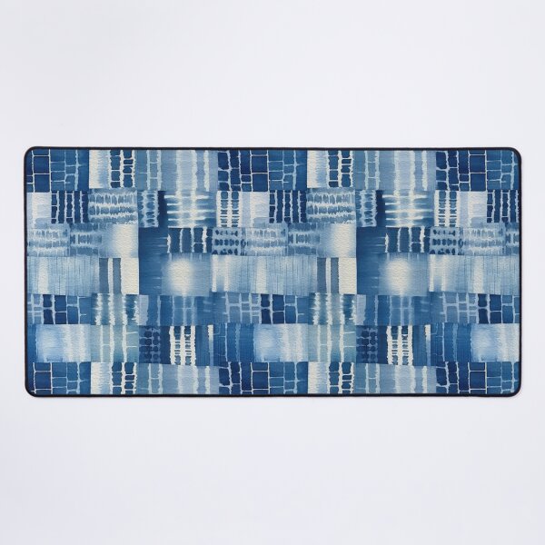 Item preview, Shibori Indigo Mudcloth Quilt Patchwork Pattern No10 designed and sold by Atomura.