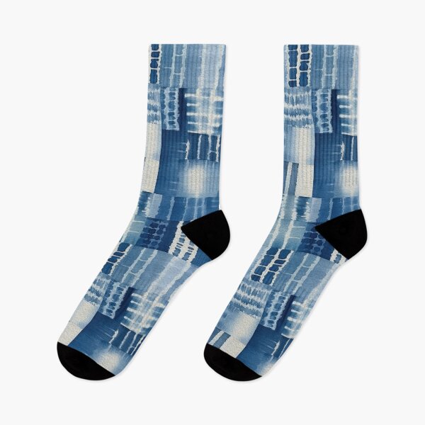 Item preview, Shibori Indigo Mudcloth Quilt Patchwork Pattern No10 designed and sold by Atomura.