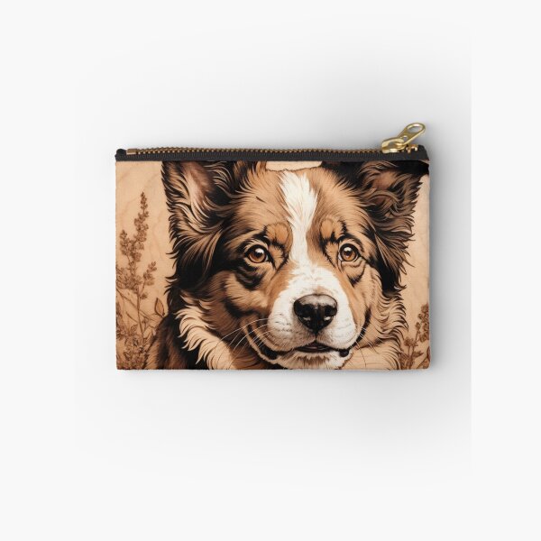 Item preview, Australian Shepherd Portrait: The Warmth of Wood (Pyro Pets Art - 002) designed and sold by pyropetsart.