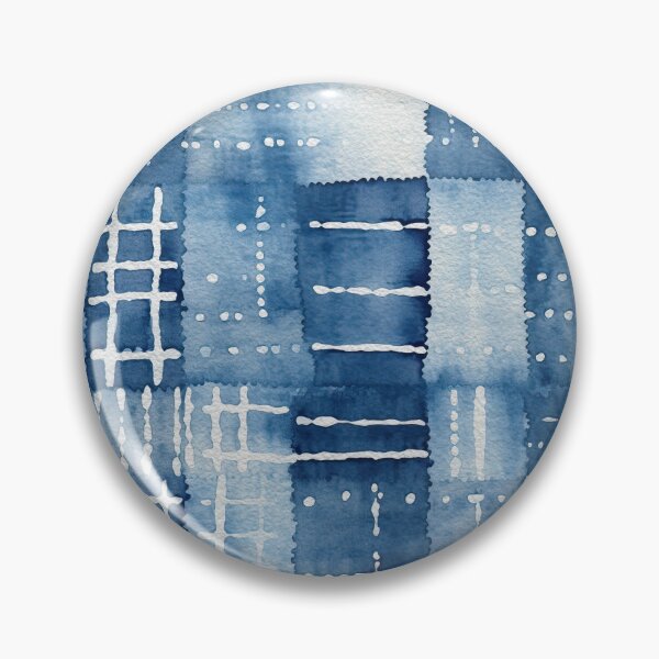 Item preview, Shibori Indigo Mudcloth Quilt Patchwork Pattern No11 designed and sold by Atomura.