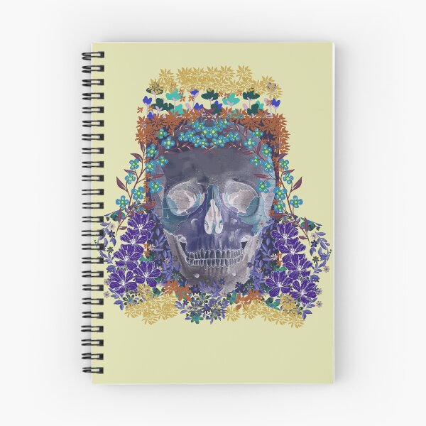 Item preview, Floral Skull In Blue designed and sold by Eklectikos.