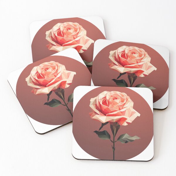 Item preview, Polygonal Pink Rose designed and sold by StickerMan17.