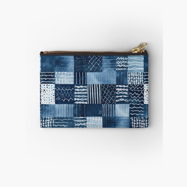 Item preview, Shibori Indigo Mudcloth Quilt Patchwork Pattern No12 designed and sold by Atomura.