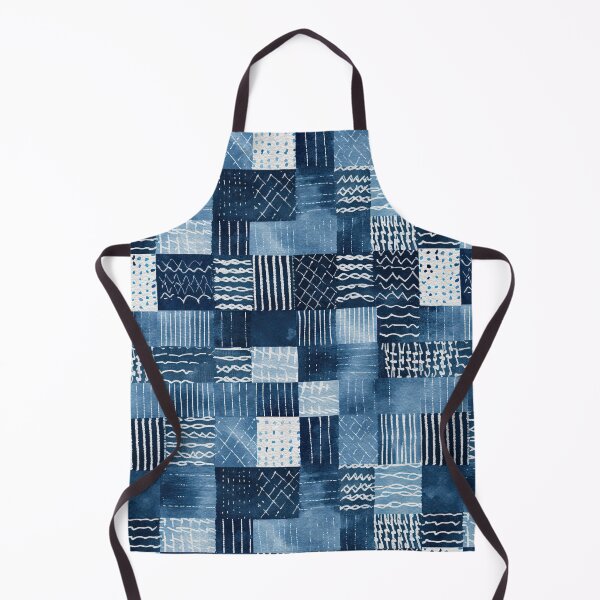 Item preview, Shibori Indigo Mudcloth Quilt Patchwork Pattern No12 designed and sold by Atomura.