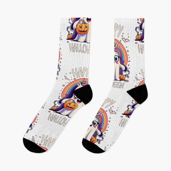 Item preview, kawaii ghost unicorn happy halloween designed and sold by FenwickDesign99.