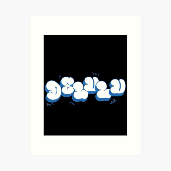 Aperçu de l'œuvre Delulu - Delusion Funny Social Media Meme - lettrage à bulles créée et vendue par Good-Find.