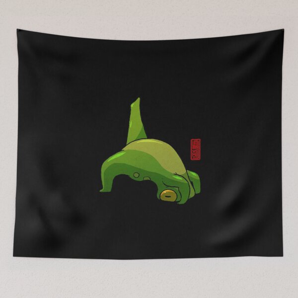 Item preview, yoga frog one legged upward bow pose eka pada urdhva dhanurasana art designed and sold by DingHuArt.