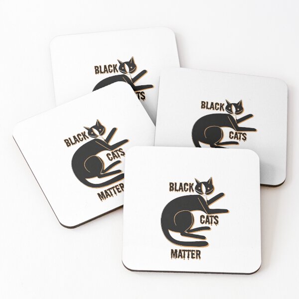 Item preview, BLACK CATS MATTER, HALLOWEEN BLACK CAT designed and sold by Delicious Design ⭐⭐⭐⭐⭐.