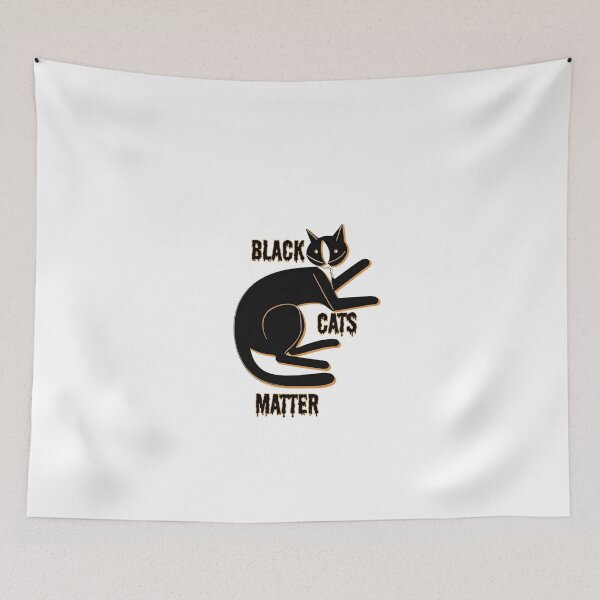 Item preview, BLACK CATS MATTER, HALLOWEEN BLACK CAT designed and sold by Delicious Design ⭐⭐⭐⭐⭐.