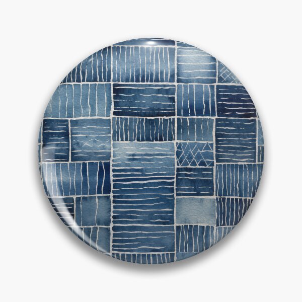 Item preview, Shibori Indigo Mudcloth Quilt Patchwork Pattern No13 designed and sold by Atomura.