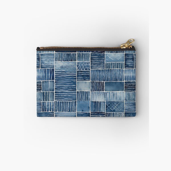 Item preview, Shibori Indigo Mudcloth Quilt Patchwork Pattern No13 designed and sold by Atomura.