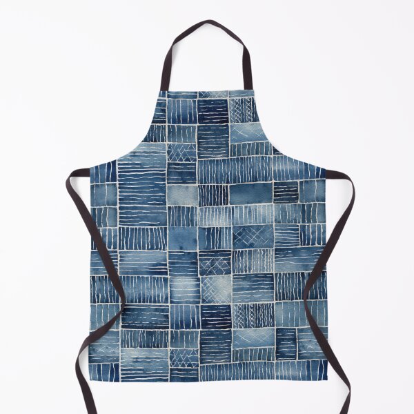 Item preview, Shibori Indigo Mudcloth Quilt Patchwork Pattern No13 designed and sold by Atomura.
