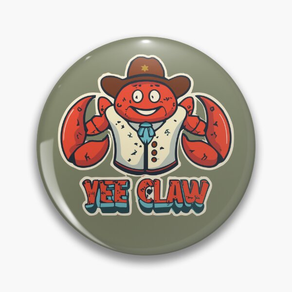 Item preview, Yee Claw! Cute cowboy crab Sheriff Essential T-shirt design sticker designed and sold by lemamis.