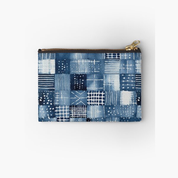 Item preview, Shibori Indigo Mudcloth Quilt Patchwork Pattern No14 designed and sold by Atomura.