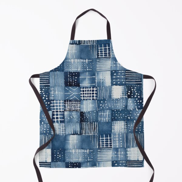 Item preview, Shibori Indigo Mudcloth Quilt Patchwork Pattern No14 designed and sold by Atomura.