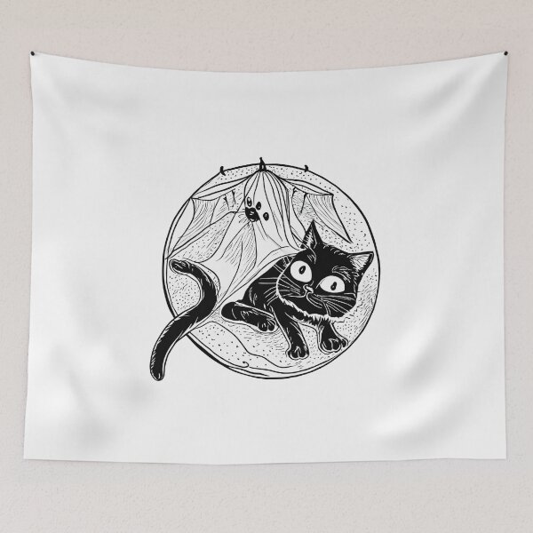 Item preview, CUTE BLACK CAT , HALLOWEEN BLACK CAT designed and sold by Delicious Design ⭐⭐⭐⭐⭐.