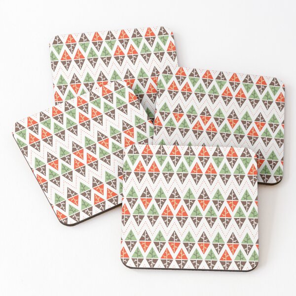 Item preview, Abstract Christmas Trees: Geometric Holiday Pattern designed and sold by FlinArt.