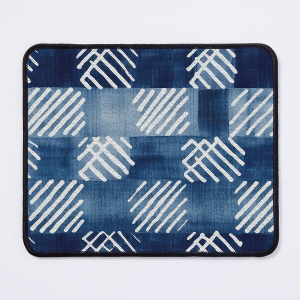 Item preview, Shibori Indigo Mudcloth Quilt Patchwork Pattern No15 designed and sold by Atomura.