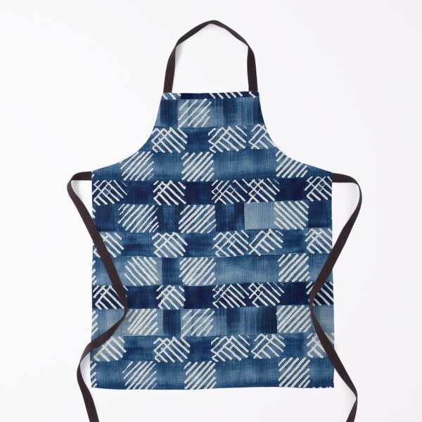 Item preview, Shibori Indigo Mudcloth Quilt Patchwork Pattern No15 designed and sold by Atomura.