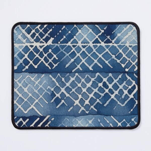 Item preview, Shibori Indigo Mudcloth Quilt Patchwork Pattern No16 designed and sold by Atomura.
