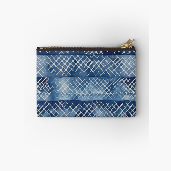 Item preview, Shibori Indigo Mudcloth Quilt Patchwork Pattern No16 designed and sold by Atomura.