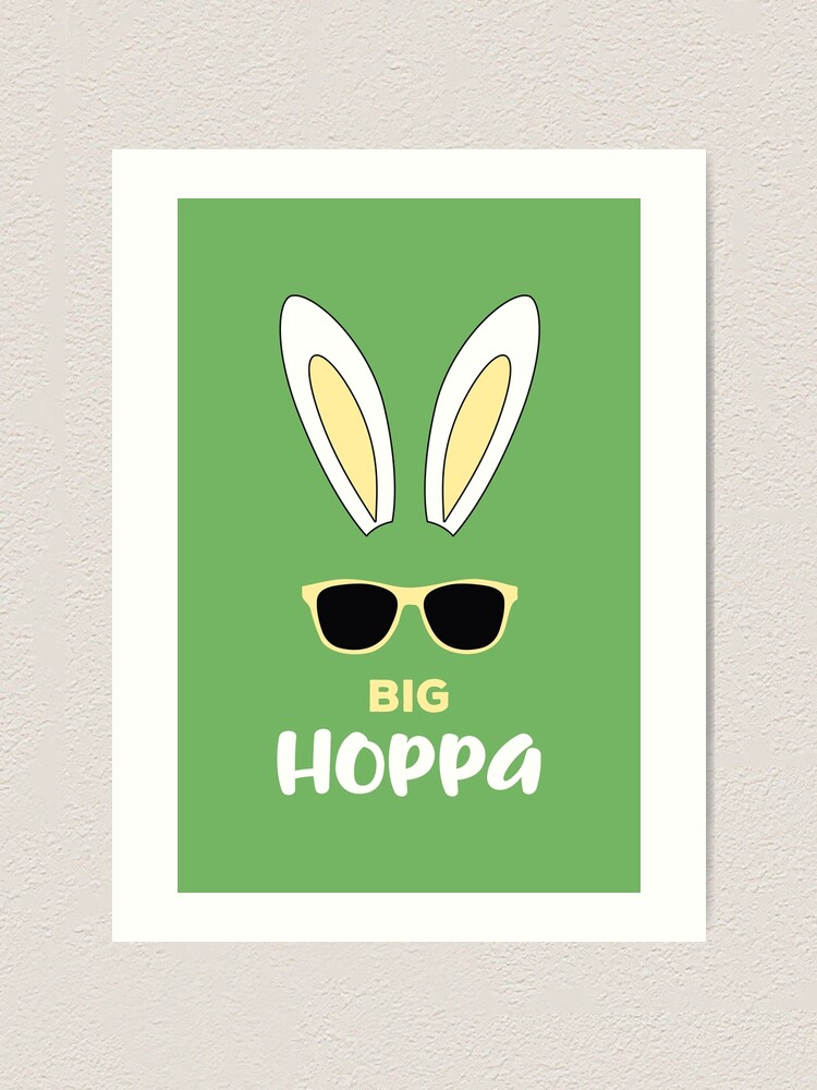 Big Hoppa Easter Yellow Art Print By Creativecurly Redbubble