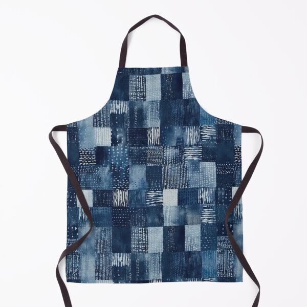 Item preview, Shibori Indigo Mudcloth Quilt Patchwork Pattern No17 designed and sold by Atomura.