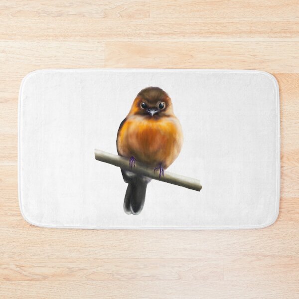 Item preview, Cinnamon Flycatcher bird digital painting designed and sold by Funsize-Art.