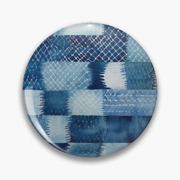 Item preview, Shibori Indigo Mudcloth Quilt Patchwork Pattern No18 designed and sold by Atomura.