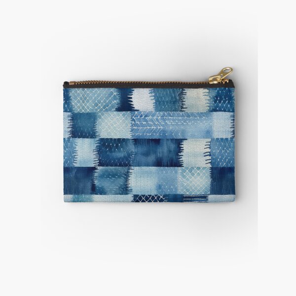 Item preview, Shibori Indigo Mudcloth Quilt Patchwork Pattern No18 designed and sold by Atomura.