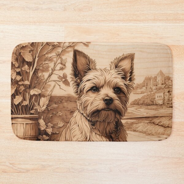 Item preview, Yorkshire Terrier: The Delightful Charm of Wood (Pyro Pets Art - 026) designed and sold by pyropetsart.